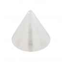 White/Transparent Bicolor Acrylic Piercing Only Spike