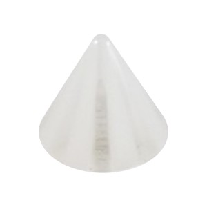 Einzelne Piercing-Spitze Acryl Zweifarbig Weiß / Transparent