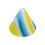Nur Piercing Spitze Acryl Gelb / Blau Bonbon