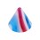 Einzelne Piercing-Spitze Acryl Rot / Blau Bonbon