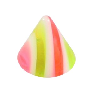 Einzelne Piercing-Spitze Acryl Gr&uuml;n / Rosa Bonbon