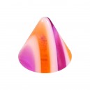 Einzelne Piercing-Spitze Acryl Lila / Orange Bonbon