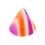 Einzelne Piercing-Spitze Acryl Lila / Orange Bonbon