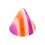 Spike Piercing Sólo Acrílico Caramelo Púrpura / Naranja