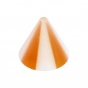 Einzelne Piercing-Spitze Acryl Acht Fl&auml;chen Orange