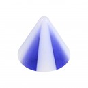 Einzelne Piercing-Spitze Acryl Acht Fl&auml;chen Blau