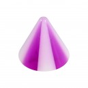 Purple Eight Faces Acrylic Piercing Only Spike