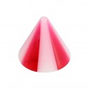 Red Eight Faces Acrylic Piercing Only Spike