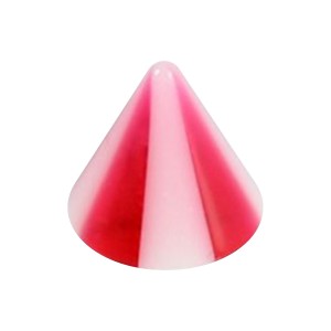 Einzelne Piercing-Spitze Acryl Acht Fl&auml;chen Rot
