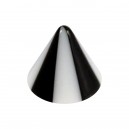 Einzelne Piercing-Spitze Acryl Acht Fl&auml;chen Schwarz