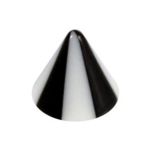 Einzelne Piercing-Spitze Acryl Acht Fl&auml;chen Schwarz