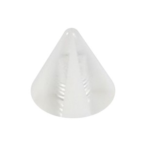 Einzelne Piercing-Spitze Acryl Acht Fl&auml;chen Wei&szlig;