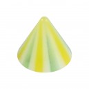 Yellow/Blue Beach Ball Acrylic Piercing Loose Spike