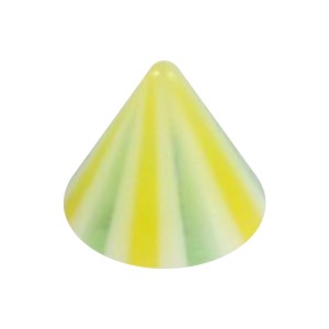 Yellow/Blue Beach Ball Acrylic Piercing Loose Spike
