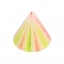 Pink/Green Beach Ball Acrylic Piercing Loose Spike