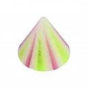 Pique de Piercing Acrylique Beach Ball Violet / Vert