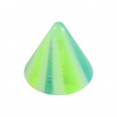 Blue/Green Beach Ball Acrylic Piercing Loose Spike