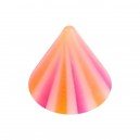 Purple/Orange Beach Ball Acrylic Piercing Loose Spike