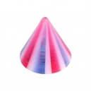 Red/Blue Beach Ball Acrylic Piercing Loose Spike