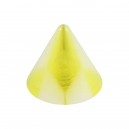 Yellow/White Checkered Acrylic Piercing Loose Spike