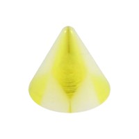 Piercing Spitze Acryl Karierten Gelb / Weiß