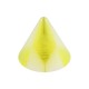 Yellow/White Checkered Acrylic Piercing Loose Spike