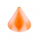 Pique de Piercing Acrylique Damier Orange / Blanc