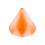 Spike de Piercing Acrílico Tablero de Damas Naranja / Blanco