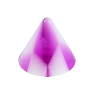 Purple/White Checkered Acrylic Piercing Loose Spike