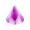 Spike de Piercing Acrílico Tablero de Damas Púrpura / Blanco