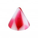 Pique de Piercing Acrylique Damier Rouge / Blanc