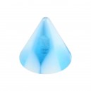 Pique de Piercing Acrylique Damier Bleu Foncé / Blanc