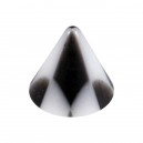 Black/White Checkered Acrylic Piercing Loose Spike