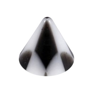 Pique de Piercing Acrylique Damier Noir / Blanc