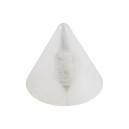 Pique de Piercing Acrylique Damier Transparent / Blanc