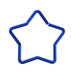 Stern Knorpel- / Helix-Piercing Stahl 316L Eloxiert Blau