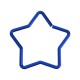 Stern Knorpel- / Helix-Piercing Stahl 316L Eloxiert Blau