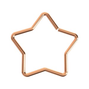 Stern Knorpel- / Helix-Piercing Stahl 316L Eloxiert Golden Rosa