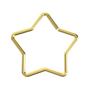 Stern Knorpel- / Helix-Piercing Stahl 316L Eloxiert Golden
