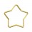 Stern Knorpel- / Helix-Piercing Stahl 316L Eloxiert Golden