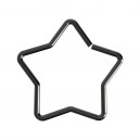 Black Anodized 316L Steel Cartilage Helix Ring Star