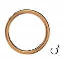 Nasen- / Lippenpiercing Clicker-Ring Stahl 316L Golden Rosa Eloxiert Scharnier
