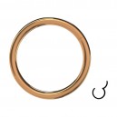 Rose Gold Anodized Lip / Labret Nose 316L Steel Clicker Ring with Hinge
