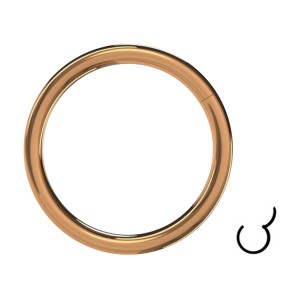 Piercing Lippe / Nase Clicker Ring Stahl 316L Golden Rosa Eloxiert Scharnier