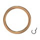 Nasen- / Lippenpiercing Clicker Ring Stahl 316L Golden Rosa Eloxiert Scharnier
