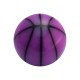 Black/Purple Basket Ball Acrylic Piercing Only Ball