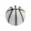 Boule de Piercing Acrylique Basket Ball Noir / Blanc