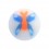 Bola para Piercing Lengua Acrílico Mariposa Naranja / Azul