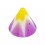 Nur Piercing Spitze Acryl Stern & Blume Lila / Gelb