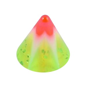 Einzelne Piercing-Spitze Acryl Stern & Blume Gr&uuml;n / Rosa